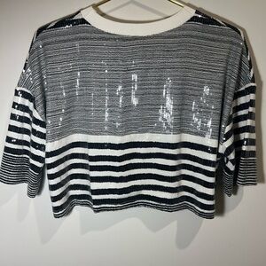 Rehab Lab Sequin Striped Top